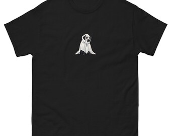 Spooky Black Lab Ghost Halloween Unisex Classic Tee