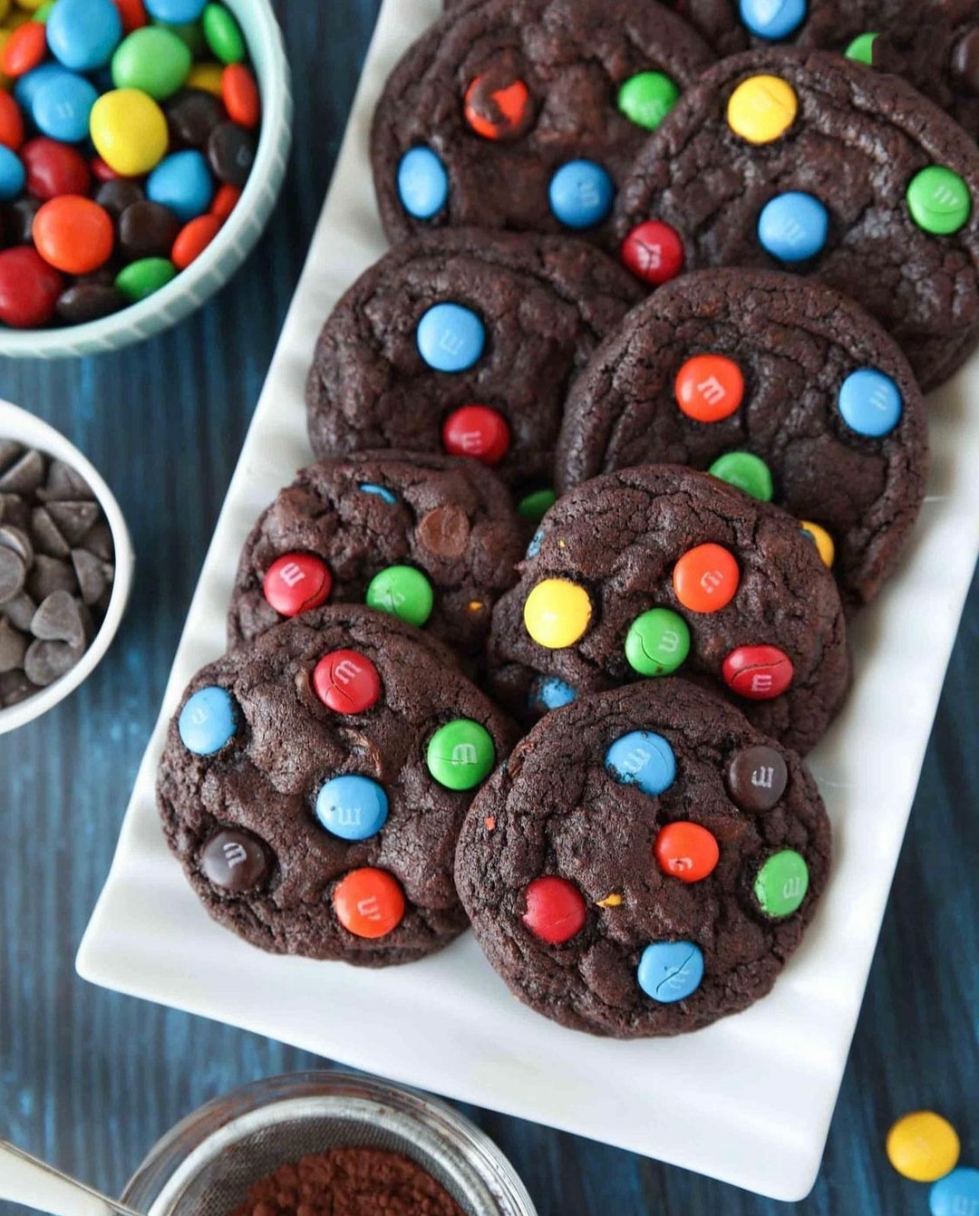 Double Chocolate M&amp;M Cookies - Etsy
