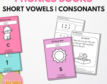 Phonics Books: CVC Worksheets, Decodable Passages & Reading Comprehension - Science of Reading