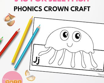 Alphabet and Phonics Crown Craft - J is for Jellyfish - Sound of the Week Craft