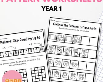 Grade 1 Pattern Worksheets - Year 1, Australian Curriculum - patterns and algebra