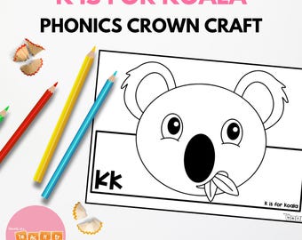 Alphabet and Phonics Crown Craft - K is for Koala - Sound of the Week Craft