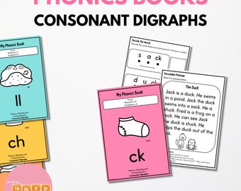 Phonics Books: Consonant Digraphs Worksheets, Decodable Passages & Comprehension - Science of Reading
