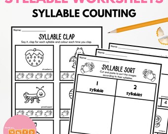 Syllable Worksheets and Activities - Phonological Awareness
