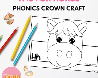 Alphabet and Phonics Crown Craft - H is for Horse - Sound of the Week Craft