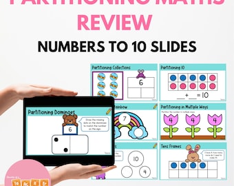 Partitioning Numbers to 10 Kindergarten Maths Review and Warm Up Slides - Math lessons and activities
