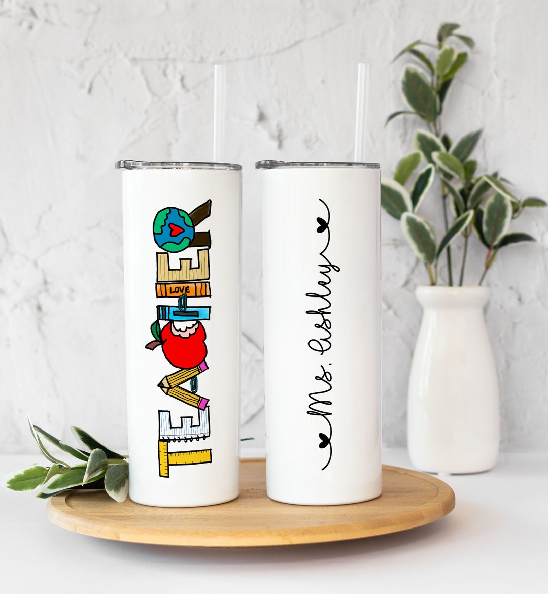 Creative Teacher Tumbler, Gift for Teacher, Personalized Tumbler
