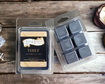 Thief Wax Melt, Sage and pinion leaf Wax Melt, Fantasy Wax Melt, Safe Soy Wax Melt, RPG wax melt, DnD theme wax melt, Scented soy wax melt