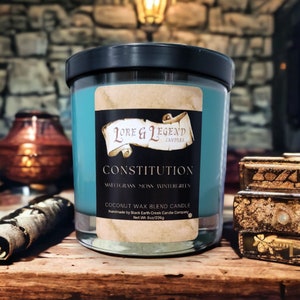 Constitution Fantasy Candle, Fantasy Themed Candle, Roleplaying Candle, Tabletop Adventure Candle, DnD themed candle, Nerd Candle, RPG Stat