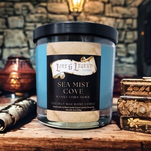 Driftwood and Sea Salt Fantasy Candle, Fantasy Themed Candle, Roleplaying Candle, Tabletop Adventure Candle, DnD themed candle, Nerd Candle