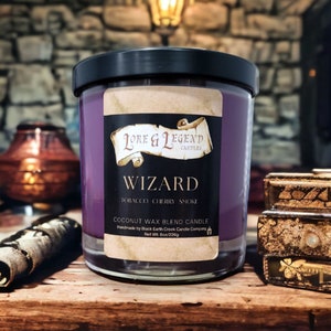 Wizard Candle, Fantasy Candle, Fantasy Themed Candle, Roleplaying Candle, Tabletop Adventure Candle, dnd themed candle, Nerd Candle