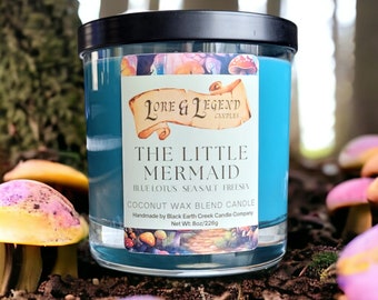 The Little Mermaid Candle, Fairy Tale book, Fairy tale lover gift, Book Lover gift, Fantasy gift, Magical Fairy tale gift, Story book gift