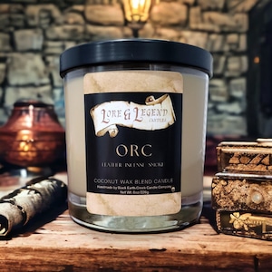 Orc Fantasy Candle, Fantasy Themed Candle, Roleplaying Candle, Tabletop Adventure Candle, DnD themed candle, Nerd Candle, RPG Enemy Candle