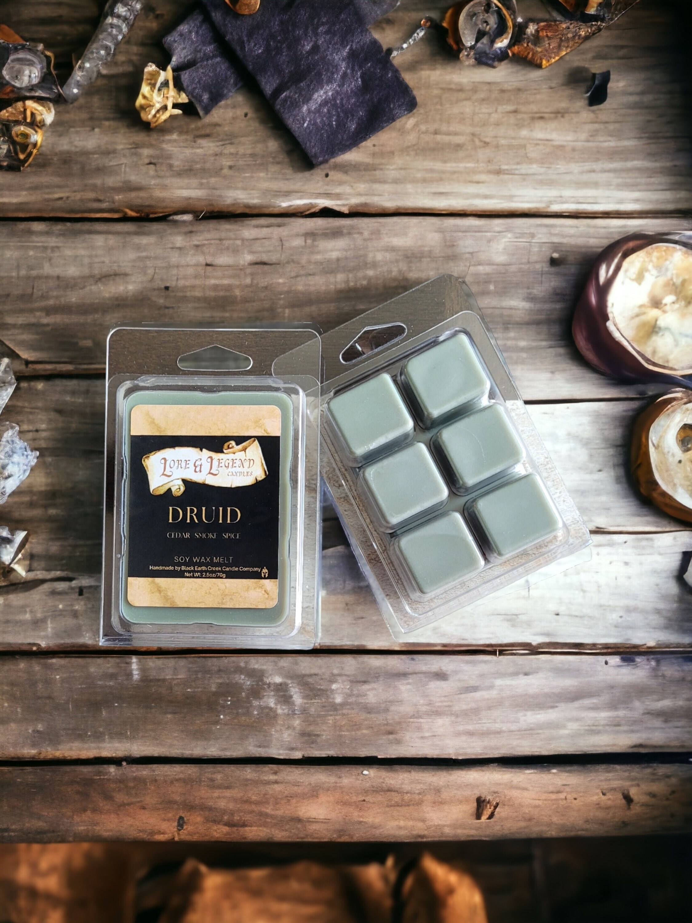 Druid Wax Melt, Palo Santo Wax Melt, Fantasy Wax Melt, Safe Soy Wax Melt, RPG wax melt, DnD theme wax melt, Wood spice Scented soy wax melt