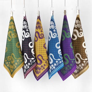 Bandana gotica in cotone 100% con motivo floreale colorato, esclusiva sciarpa quadrata con motivo a serpente, stile steampunk vintage, regalo per lui.