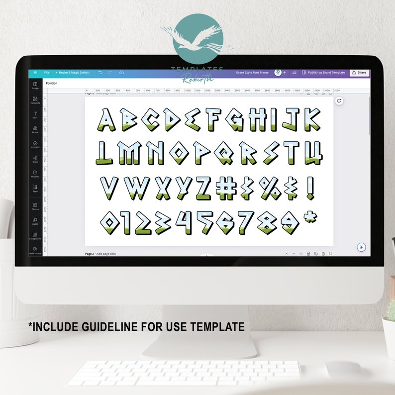 Greek Style Alphabet Letters Frame CANVA Editable.fill Your Own Picture Greek Style Alphabet Letters Frame CANVA Editable.fill Your Own Picture