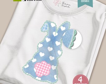 Plantilla de marco de fotos de Pascua con conejito de encaje patchwork: Zanahoria con Jesús bordado en falso (descarga digital)