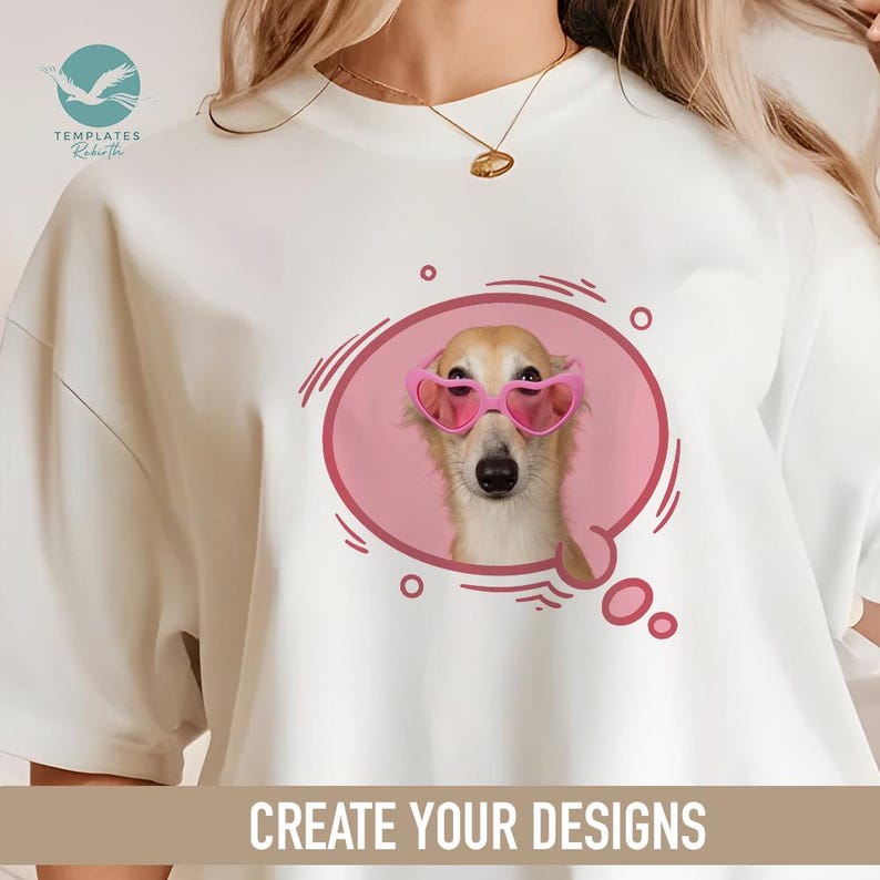 Thinking Bubble Frames CANVA Editable, Talking Sign Custom Shirt