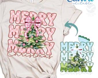 Cadre photo rétro Coquette Joyeux Noël : modèle de chemise personnalisé sur toile (téléchargement numérique)