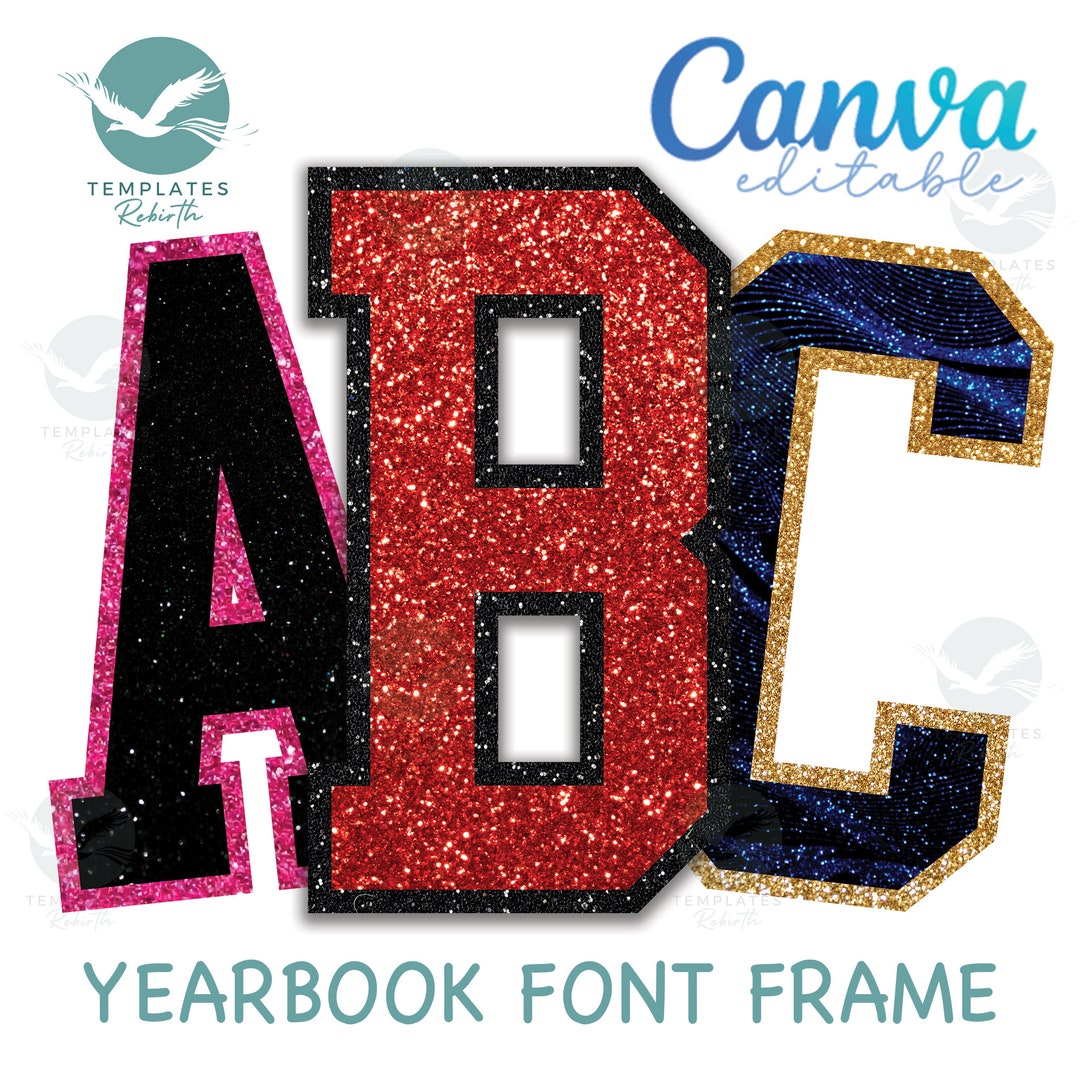 Yearbook Frameborder Yearbook Letter Frame: Editable Canva Template (digital Download) - Etsy