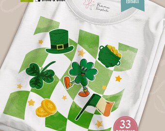 Retro Checkered Frames: Canva Template, Shirt Sublimation (Digital Download)