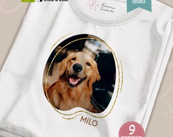 Bundle Oval Shape Glitter Border Photo Collage Frames: Canva Template (Digital Download)