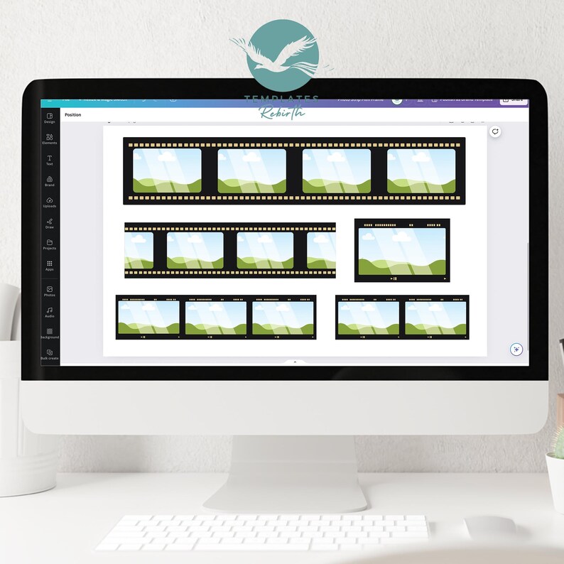 Photo Strip Film Canva Frames