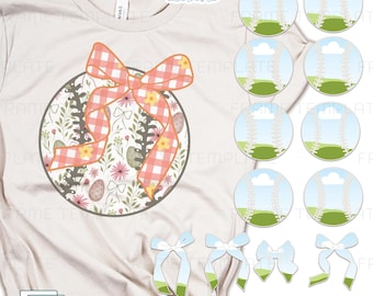 Cadres de collage photo Baseball Coquette Bow : modèle de toile de jour de match de sport (téléchargement numérique)