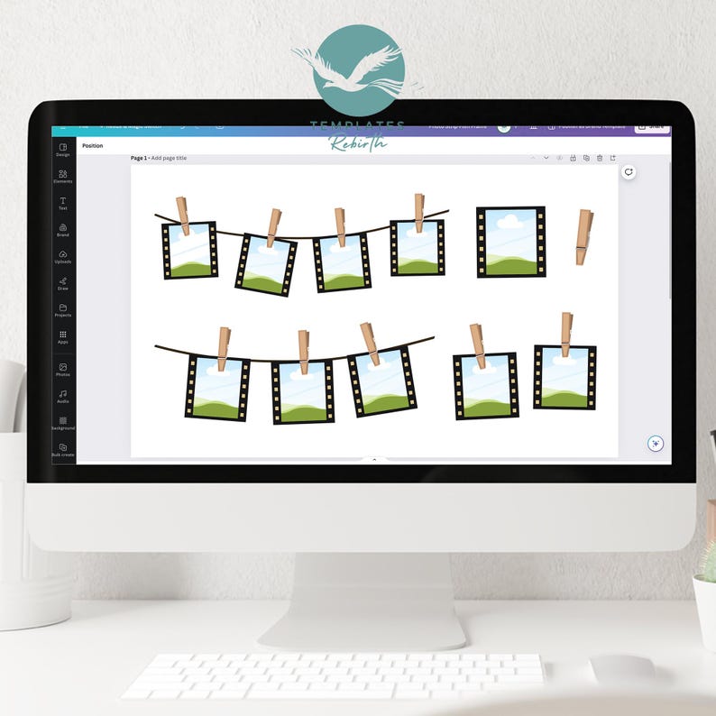 Photo Strip Film Canva Frames