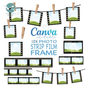 Bundle Picture Film Frames Canva Editable, Fill Your Own Picture ...