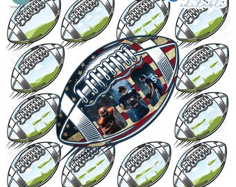 Football Photo Collage Frames: Canva Template (Digital Download)