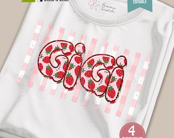 Diseño de fuente para camiseta "Mama Groovy" personalizada: Marco con alfabeto retro vintage desgastado (editable en Canva, PNG)