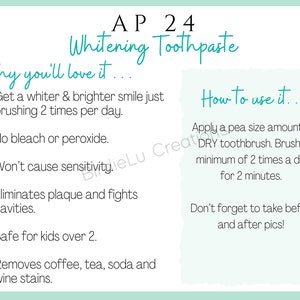 AP Whitening Zahncreme Anleitung