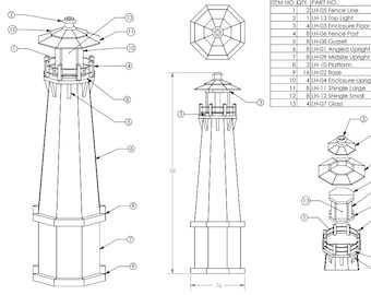 DIY Wood Lighthouse Woodworking Plans Project