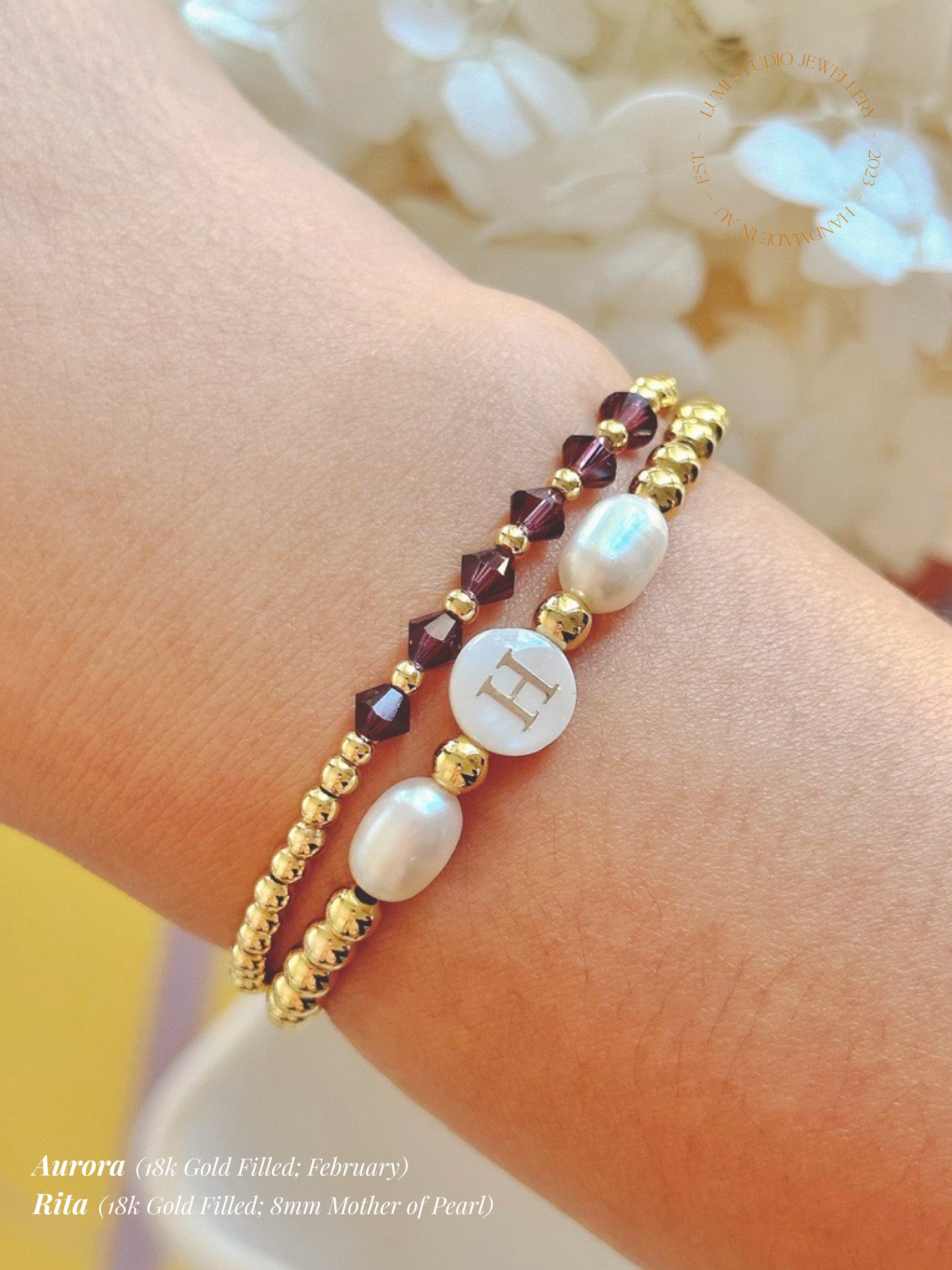 Bracciale Rita S In Pelle Argento Con Perline Scorrevoli E Chiusura Magnetica – Bello London - 3