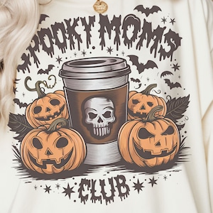 Club des mamans effrayant png | vintage Halloween png | Objets magiques png | Png effrayant | Saison de la sorcière | Conception de sublimation d'Halloween