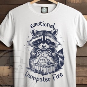 Emotioneel afvalcontainervuur png | Grappige wasbeersublimatie | Grappige sublimatie | Prullenbak panda png | handgetekende wasbeer Png | dierencitaat png