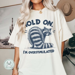 Overstimulated png grappig sarcastisch shirt png | handgetekende wasbeer, png | Prullenbakpanda-sublimatie | grappige wasbeer-png Direct downloaden