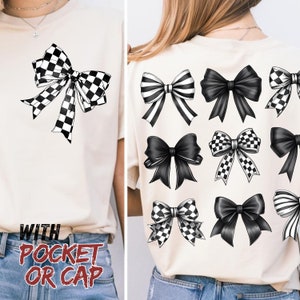 Black Checked Bow png Watercolor Coquette bows PNG Bow Collage, Preppy  Retro Bow Clip Art, Black Ribbon Sublimation Shirt Design