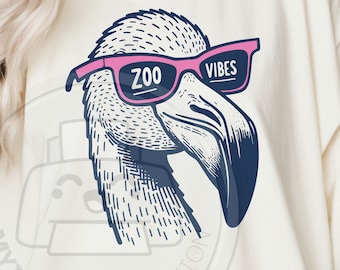Flamingo Zoo Vibes svg | Flamingo Sunglasses png | Field trip svg | Kids zoo shirt png | zoo party sublimation svg files for cricut