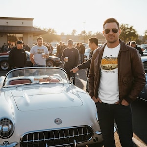 Vintage Corvette Long Sleeve T-Shirt, American Tradition