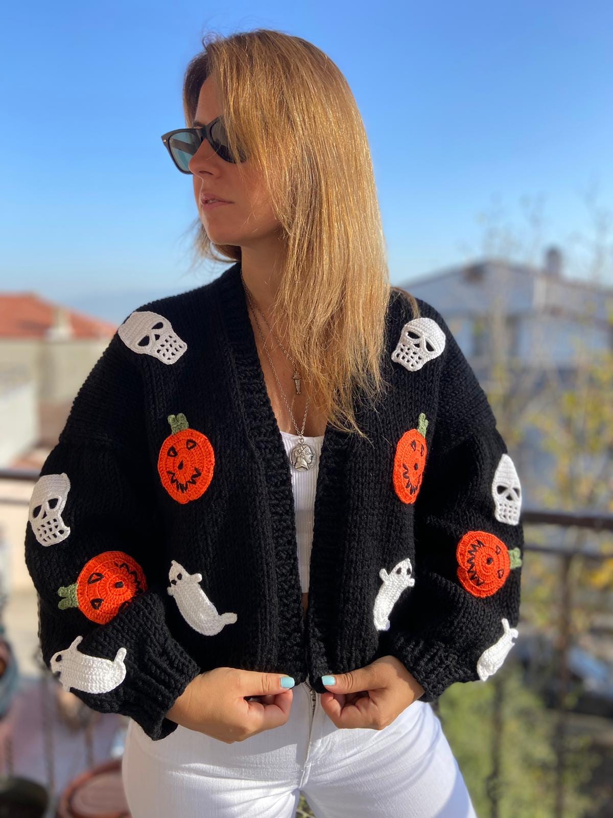 【Halloween】ニットカーディガン WHT ニットカーディガン(カーデ＆ガウン)｜スナイデルホーム｜SNIDEL