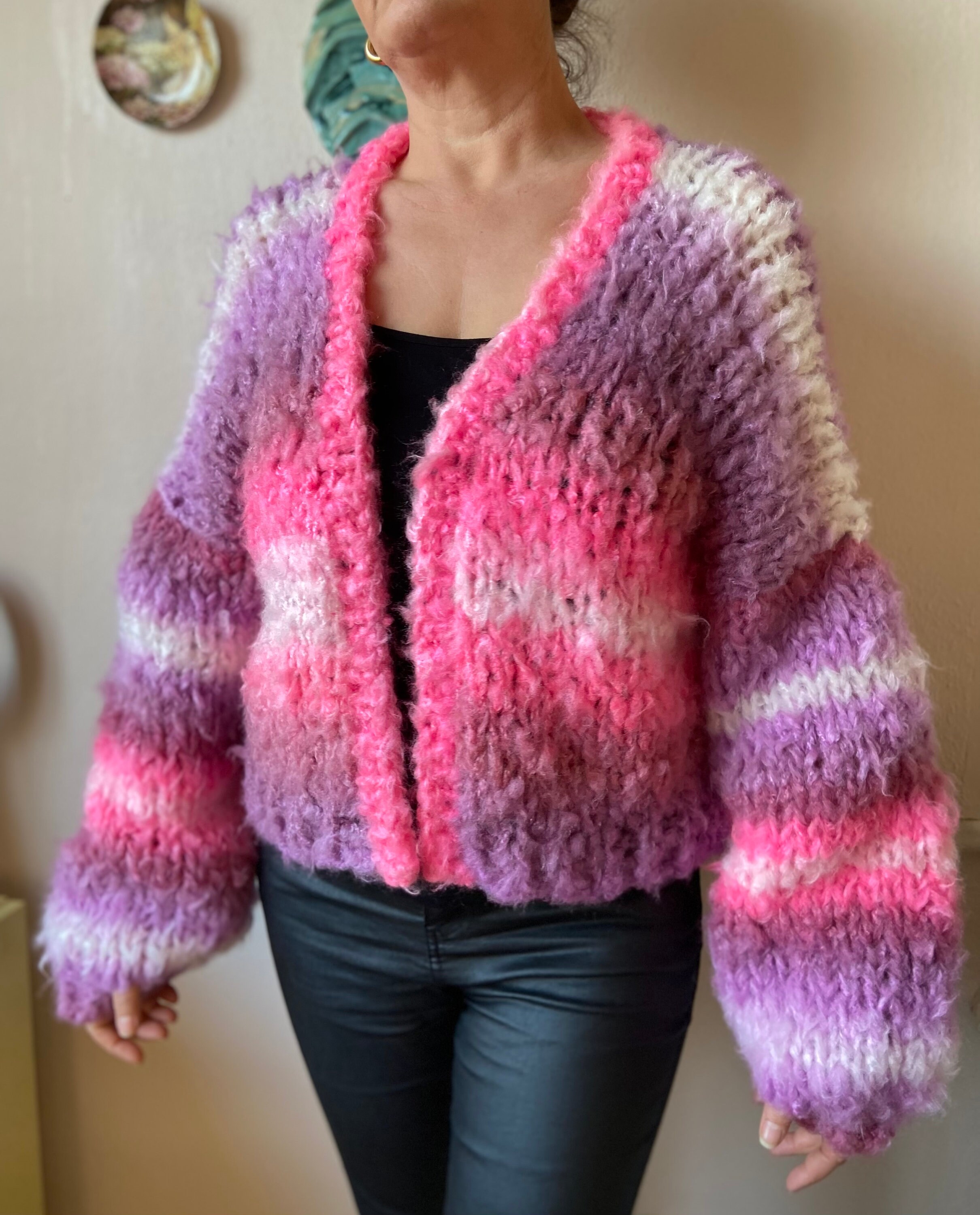 THE TOE】Parasol mohair cardigan pink