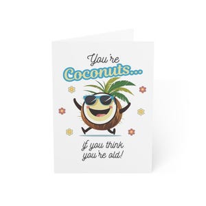 Funny Dancing Coconut Birthday Card: Tropical Greeting