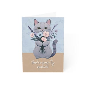 Funny Cat Birthday Card: &quot;You&#39;re Purr-ty Special&quot; Kitten Greeting