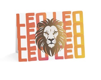 Repeating Leo Zodiac Card