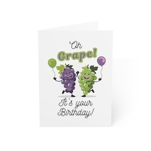 Funny Dancing Grapes Birthday Card: Oh Grape! Greeting