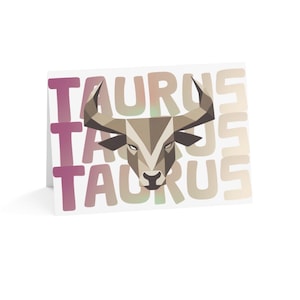 Repeating Taurus Zodiac Card