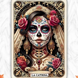 Die Chicana Tarot Karte PNG, lustige Mexicana Sublimationsdesign, spanische Loteria Chingona Lateinische Chola T-Shirt Becher PNG, digitaler Download