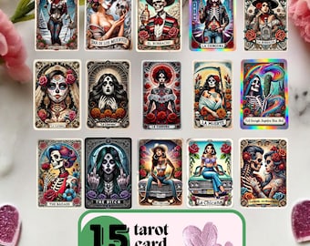 Funny Tarot Card PNG Bundle | 15 Hilarious Tarot Illustrations | Digital Clipart for Sublimation & Print